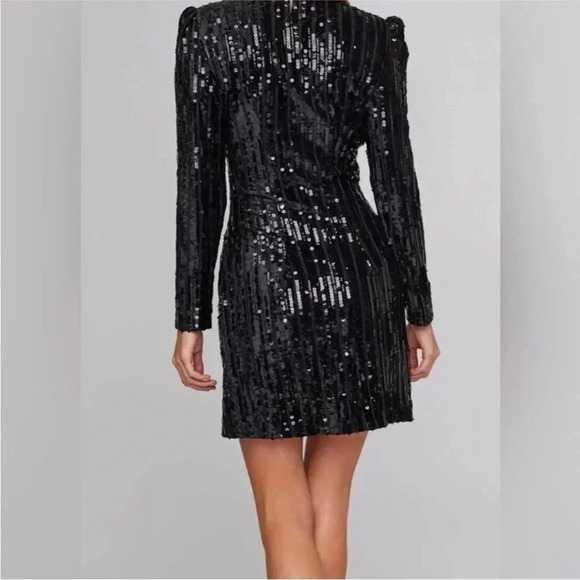 ASTR the label Women's Paris Velvet Sequin Wrap Mini Dress Small - Picture 2 of 11